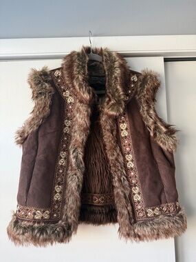 Regent‎ Park Brown Shearling Faux Fur Vest XL